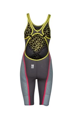 Combinaison De Natation Femme Arena Carbon Ultra Dos Ouvert Dark Grey/ Fluo Yellow -Natation Équipement Magasin 2a312 546 w pwskin carbon ultra fbslob 006 b s