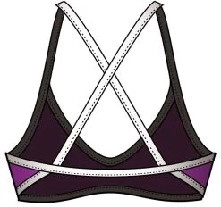 Haut De Maillot De Bain Femme Diana Twin Brassière Violet -Natation Équipement Magasin 3104010804bck