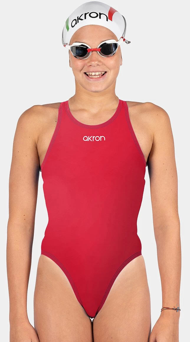 Maillot De Bain Fille Akron Babbitt JR Evo Bicolor Sport Red/Harvard 3 Maillot De Bain Fille Akron Babbitt JR Evo Bicolor Sport Red/Harvard