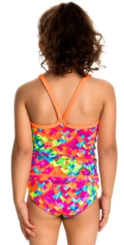 Maillot De Bain Funkita 2 Pièces Enfant Fille Stroke Rate Multicolore -Natation Équipement Magasin fg04t stroke rate 04 0