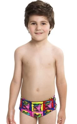 Maillot De Bain Funky Trunks Enfant Garçon Bad Boy Boxer Bleu