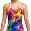Maillot De Bain Funkita Fille Strapped In - Solar Flares -Natation Équipement Magasin girl solar f