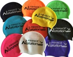 Bonnet Silicone De Natation France Natation Rouge -Natation Équipement Magasin multi 3