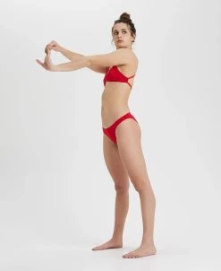Haut Maillot De Bain Femme Arena Team Uni Rouge 7 Haut Maillot De Bain Femme Arena Team Uni Rouge -Natation Équipement Magasin rouge entier