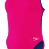 Maillot De Bain 1 Pièce SPEEDO Solid Vback Swimsuit - Pink -Natation Équipement Magasin speedo maillot de bain solid vback